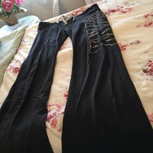 PINK Black Drawstring Sweatpants